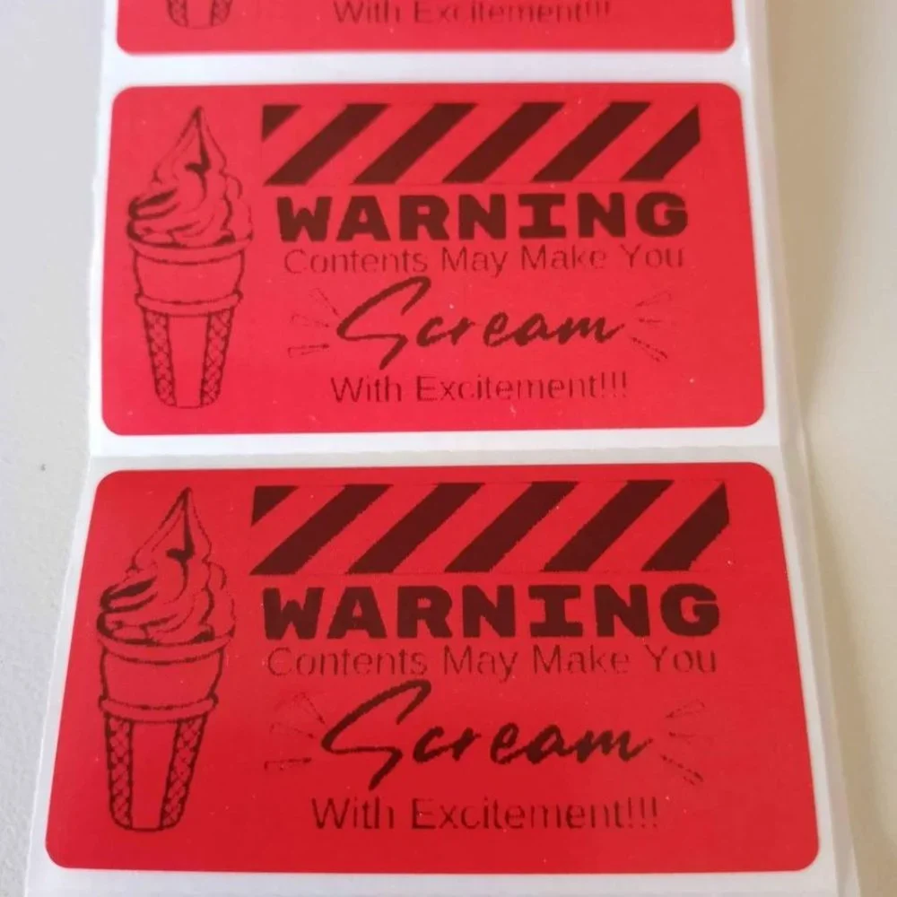 💙100 Warning- Shipping Labels Thermal Packaging Stickers 2.25